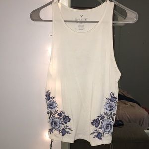 American Eagle Floral Sleeveless Top